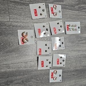 Assorted Fashion Earrings - Pink, Gold, Green